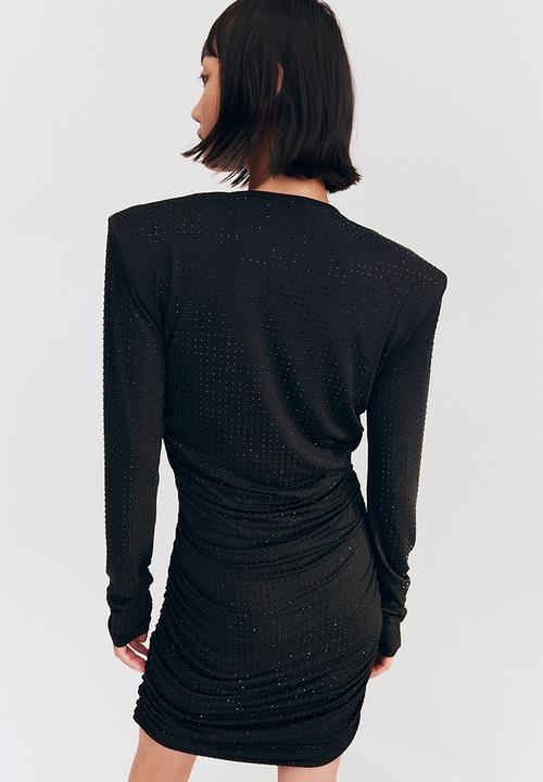 H&M - Rhinestone-embellished dress - black