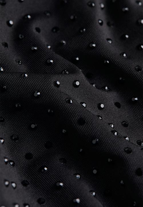 H&M - Rhinestone-embellished dress - black