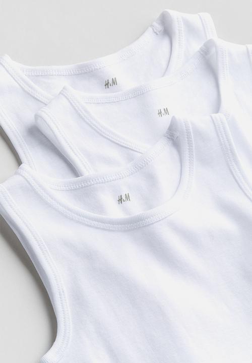 H&M - 3-pack vest tops - white