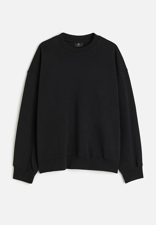 H&M - Oversized fit cotton sweatshirt - black