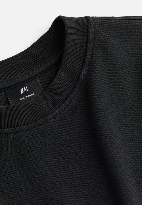H&M - Oversized fit cotton sweatshirt - black