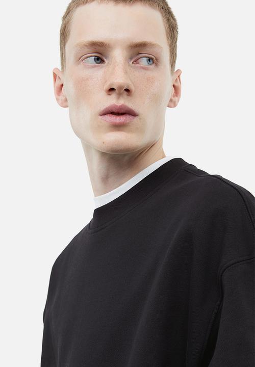 H&M - Oversized fit cotton sweatshirt - black