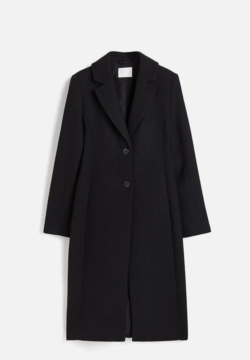 H&M - Single-breasted coat - black