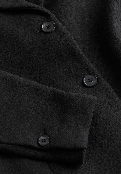 H&M - Single-breasted coat - black