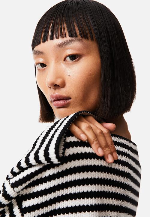 H&M - Boxy jumper - black & white 