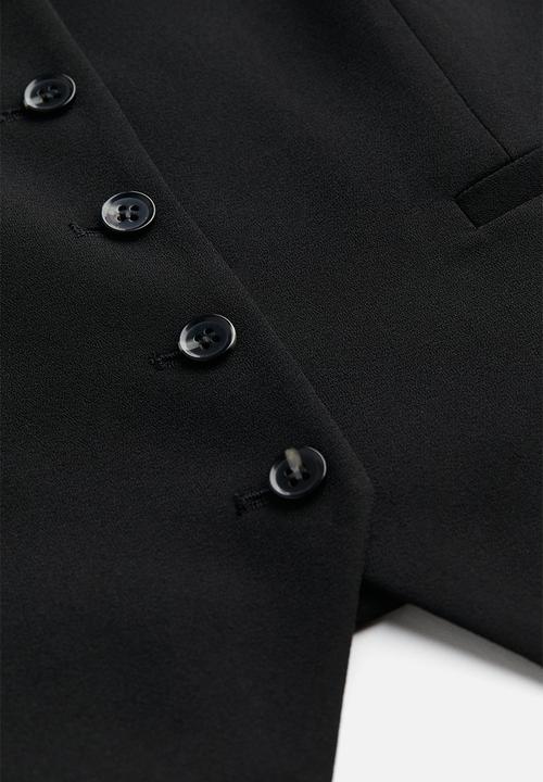 H&M - Crêpe suit waistcoat - black