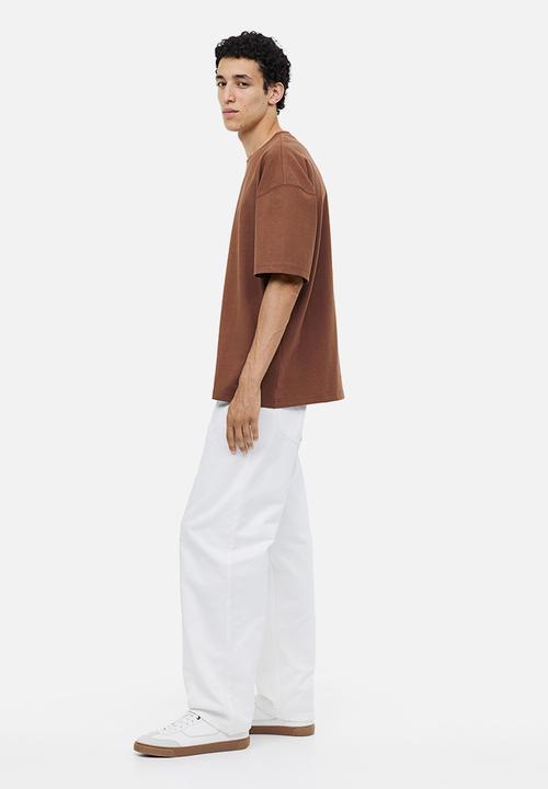 H&M - Oversized fit cotton T-shirt - brown