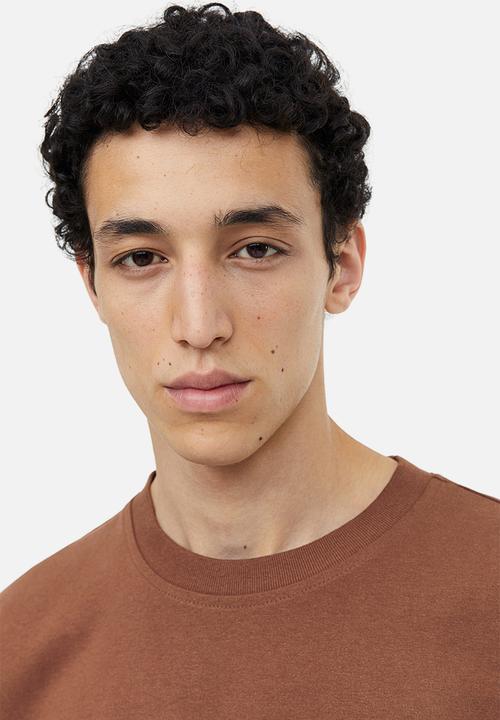 H&M - Oversized fit cotton T-shirt - brown