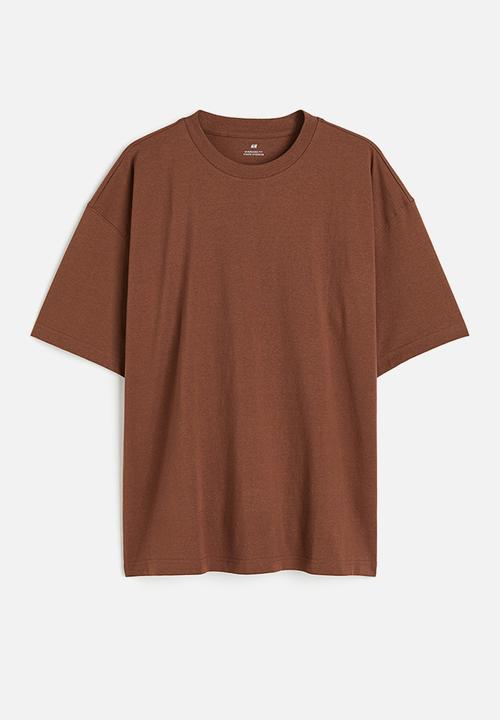 H&M - Oversized fit cotton T-shirt - brown