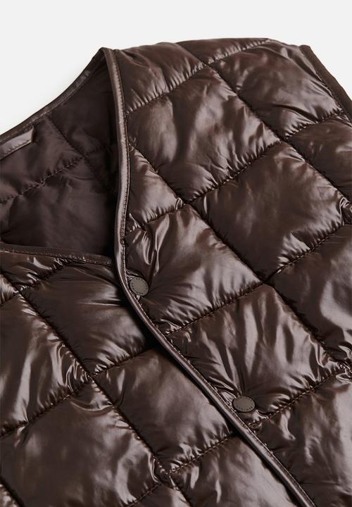 H&M - Slim fit padded gilet - brown