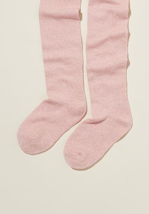 Cotton On - Solid tights - pink shimmer sparkle