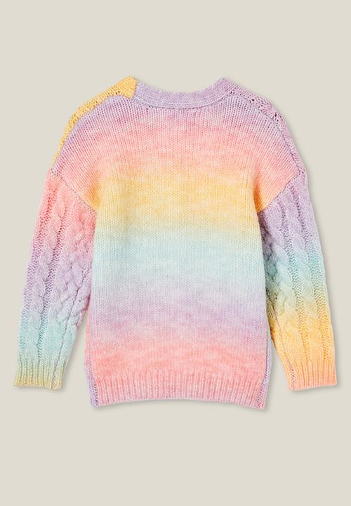 Cotton On - Zahlee cardigan - rainbow gradient