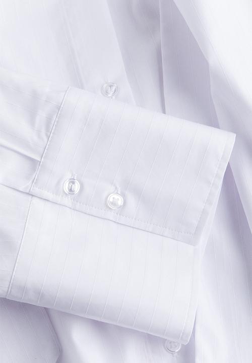 H&M - Oversized tie-neck shirt - white