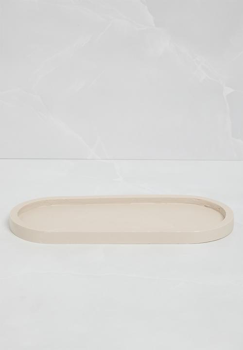 Terrazzo Home - Medium Oval Serving Board - Stone
