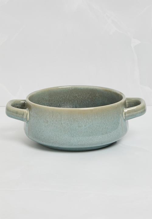 Excellent Houseware - Tummy hug soup bowl set of 2 - green sage
