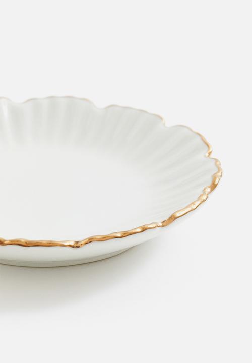 H&M - Porcelain mini plate - white