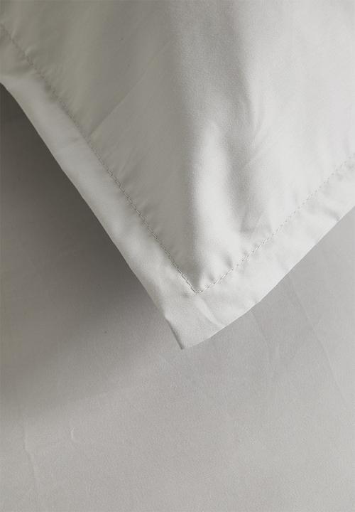 Sixth Floor - T400 Eygyptian Cotton Oxford Duvet Cover Set - Silver