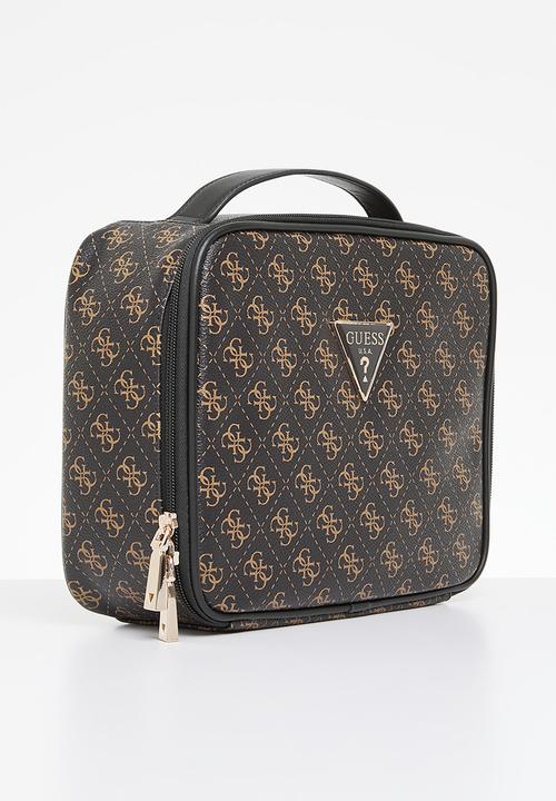 GUESS - Jesco Cosmetic Organizer Case - Brown & Black
