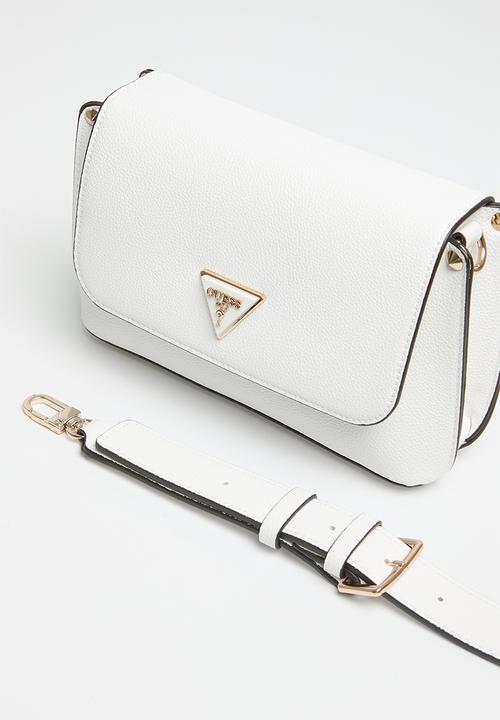 GUESS - Meridian flap shoulder bag - stone