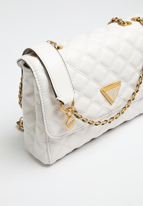 GUESS - Giully 2 cmprtmnt cnvrtbl flap - ivory