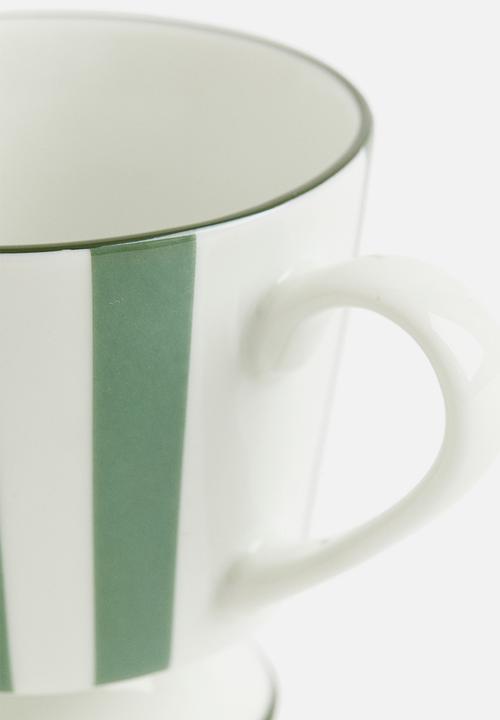 H&M - Footed porcelain mug - green