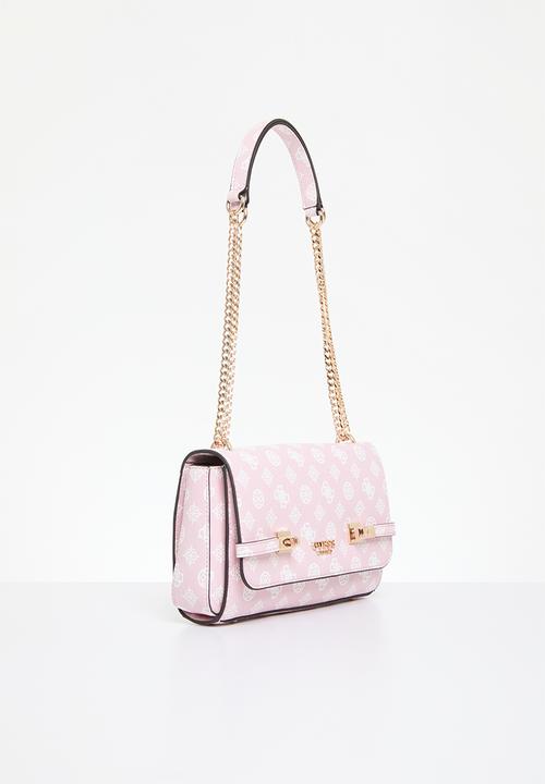 GUESS - Loralee convertible crossbody flap - pale pink logo