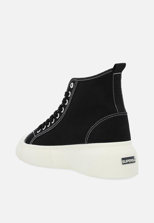 SUPERGA - 2596 Bubble mid canvas bubble double canvas - black