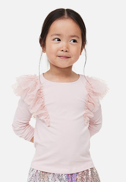 H&M - Flounce-trimmed top - pink