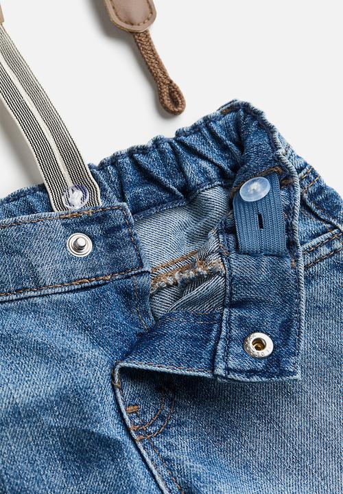 H&M - Jeans with braces - blue
