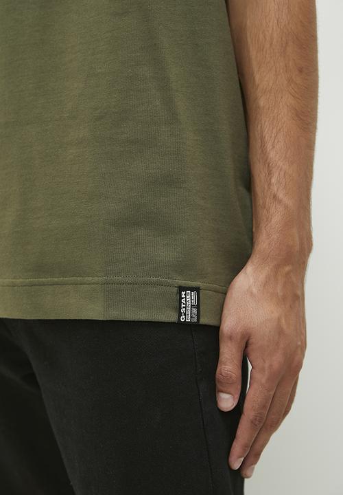 G-STAR - Essential loose r t Signe jersey o  - shadow olive