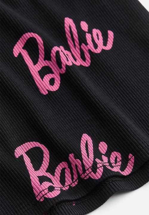 H&M - Printed jersey top - black & pink