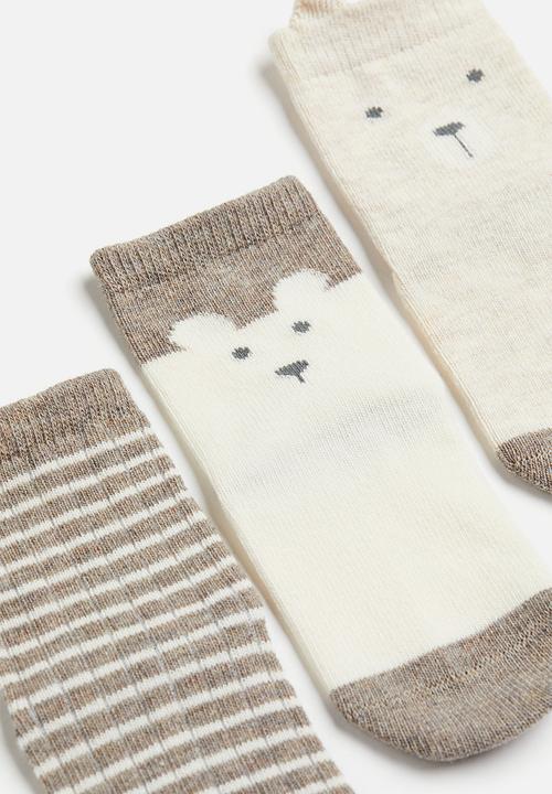 H&M - 4-pack socks - beige