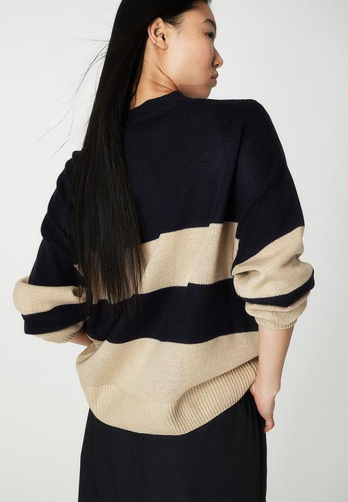 H&M - Jacquard-knit jumper - beige & black 