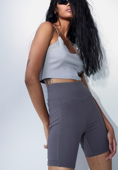 H&M - Pocket-detail cycling shorts - grey