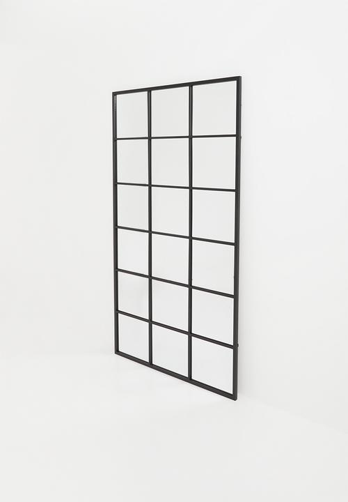 Sixth Floor - Window Pane Mirror - black