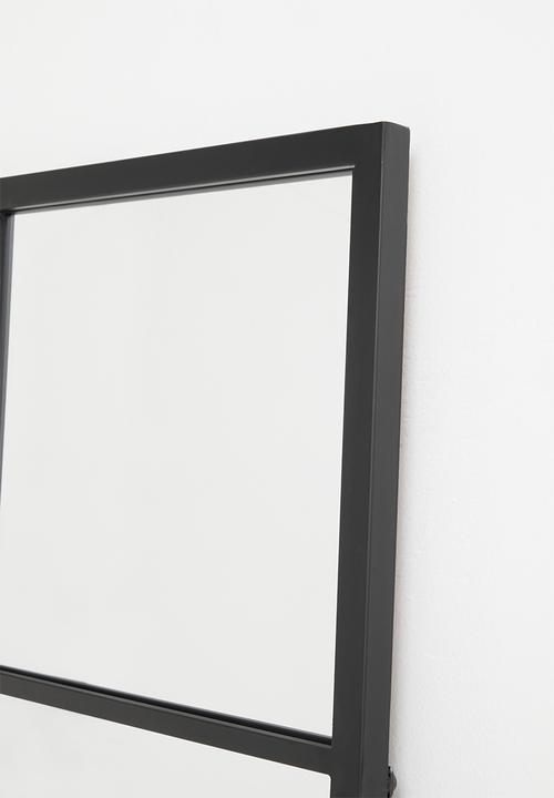 Sixth Floor - Window Pane Mirror - black