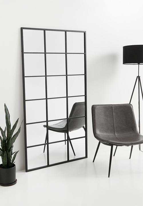 Sixth Floor - Window Pane Mirror - black