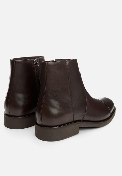 MANGO - Ankle boots zipper - brown