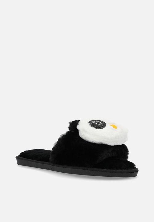 Superbalist - Panda slipper - black