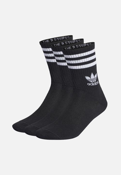 adidas Originals - Mid cut crew sock 3 pairs - black