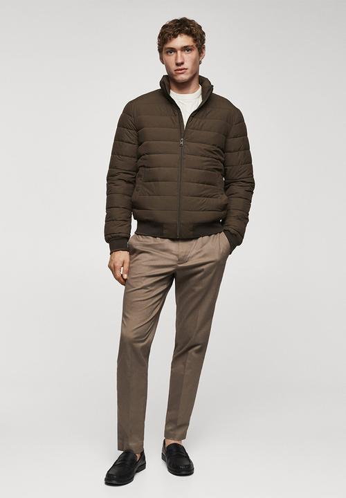 MANGO - Jacket borry - brown