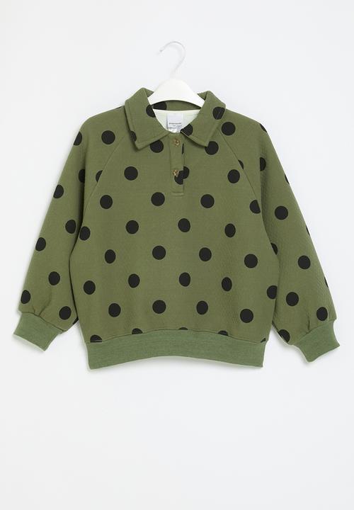 Pop Candy - Polka dot jacket - Green & black