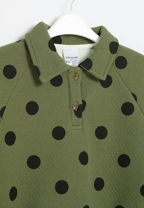 Pop Candy - Polka dot jacket - Green & black
