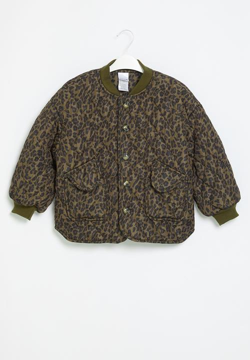 Pop Candy - Leopard print jacket - khaki