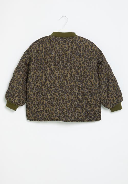 Pop Candy - Leopard print jacket - khaki