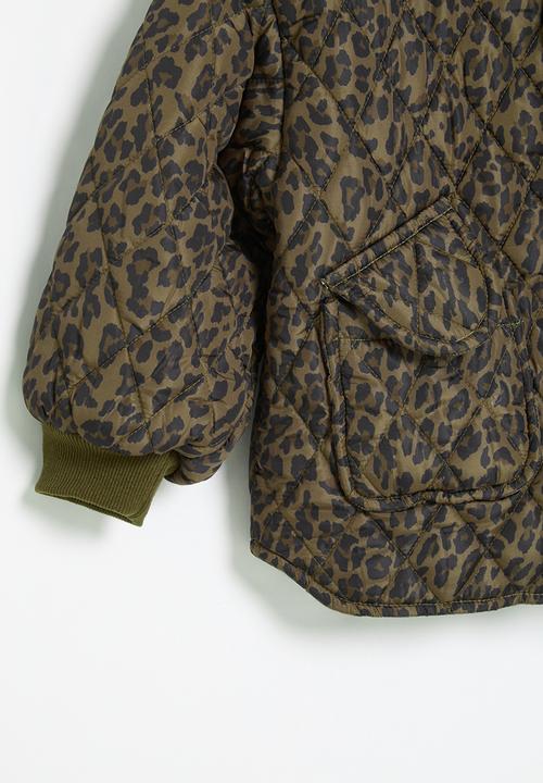 Pop Candy - Leopard print jacket - khaki