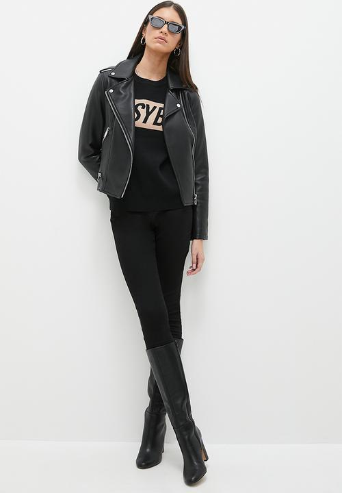 SISSY BOY - Basic Branded Contrast Knitwear - Black & Off White Stripe