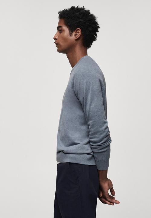 MANGO - Sweater ten - whitish blue