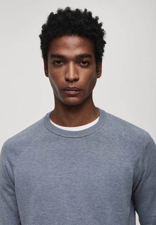 MANGO - Sweater ten - whitish blue