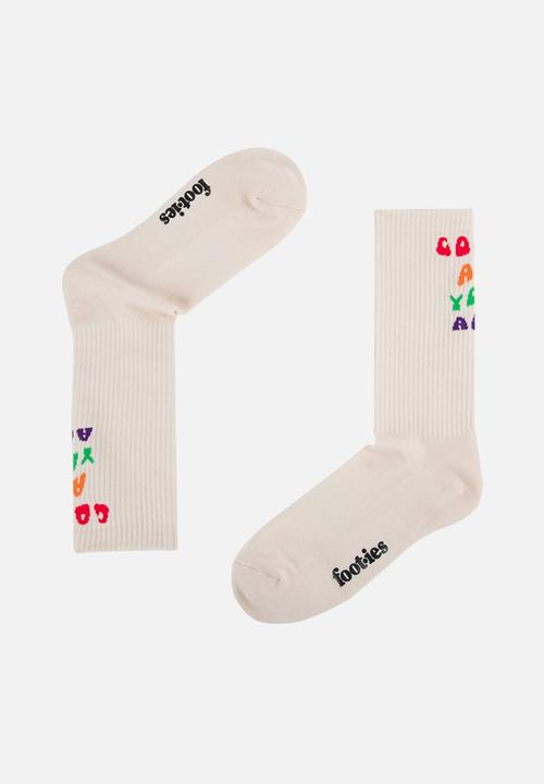 Foot-ies - Come As You Are Sneaker Sock 2 Pack - Red/Cream